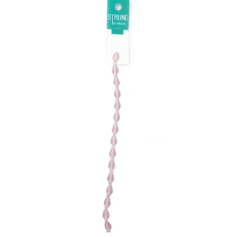 Glass Facet Small Teardrop Strung Beads (available in 7 colours)